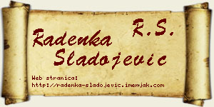 Radenka Sladojević vizit kartica